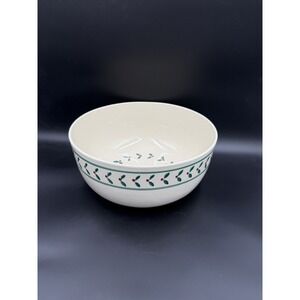 Rare 1990 HARTSTONE Pottery HOLLY BERRY Christmas Mixing Bowl 12.5" ~ USA